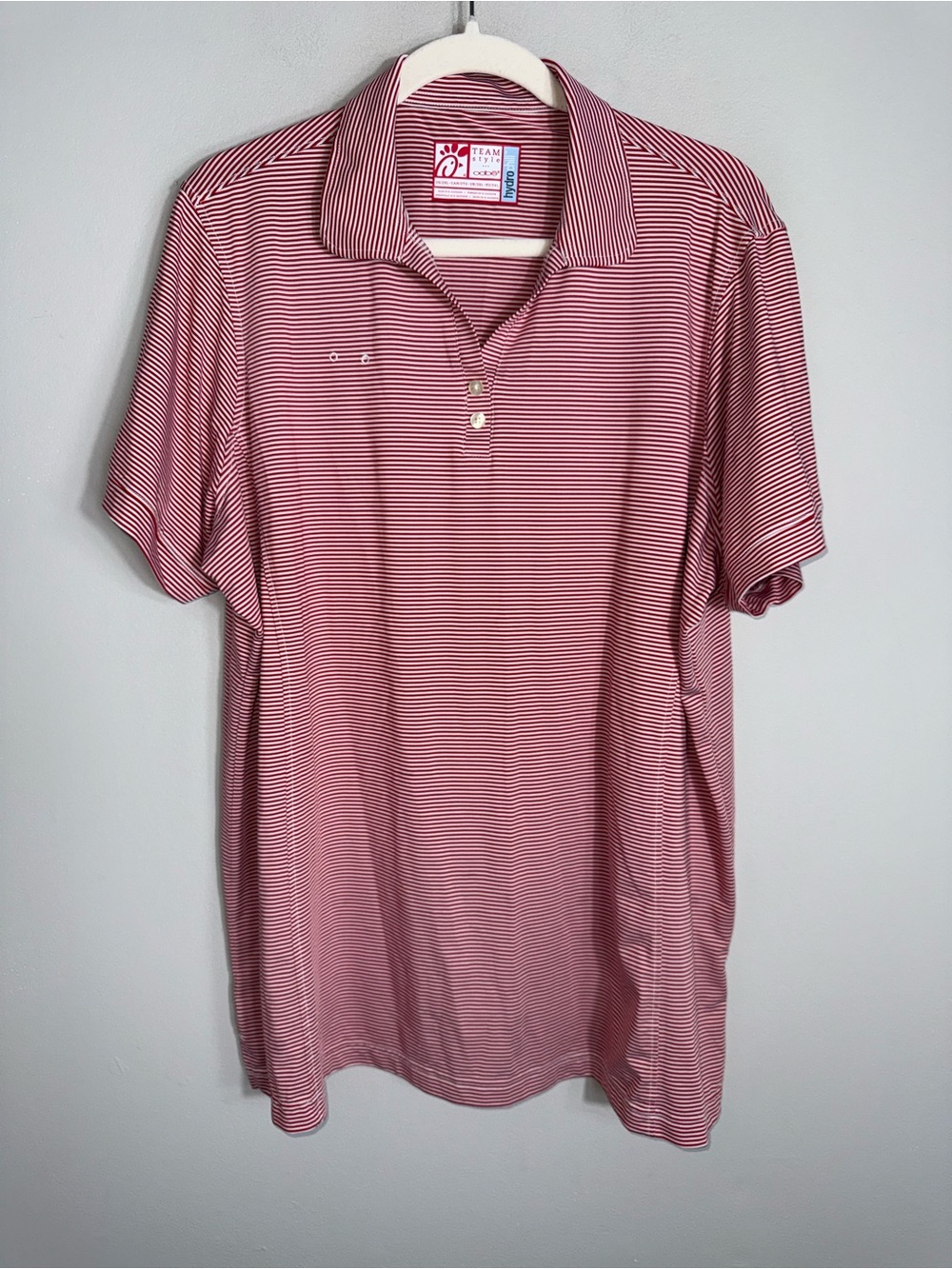Chick-Fil-A Women's Uniform Shirt Top-Stripes-HydroChill-Oobe-Size 2XL
